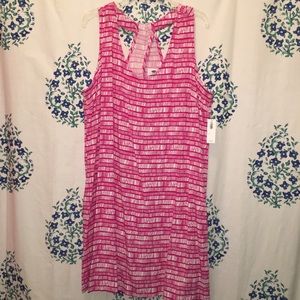 Old Navy dress in pink and white - cute!